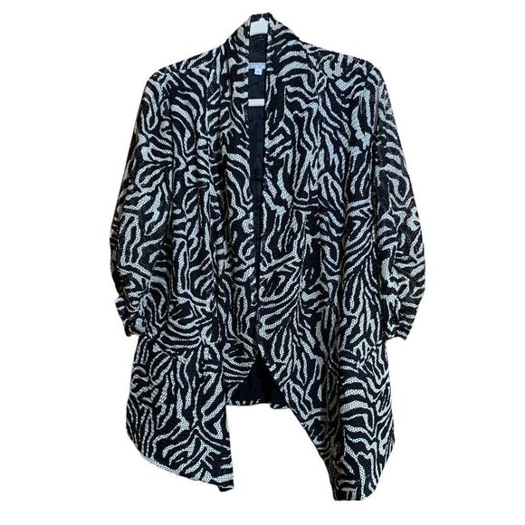 Alberto Makali Size XL Multicolor Print Drape Open Front Lagenlook Cardigan - Picture 1 of 7